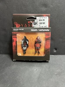 Yasuke & Natsumaru Enamel Pin Set 2" Tall Netflix Set of 2 NEW IN BOX - Picture 1 of 8