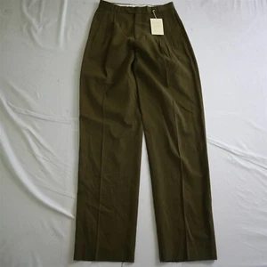 NEW Louis Raphael 30 Green 100% Wool High Waist Pleated Mens Dress Pants - Picture 1 of 9
