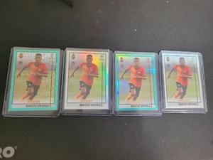 2021 Topps Merlin Marcos Antonio RC 4-Card Lot Aqua Speckle /175 Base Refractor - Picture 1 of 9