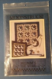 MOONSTRUCK Applique Quilt Pattern by Mumm's The Word Moon Stars Two Sizes - Picture 1 of 2