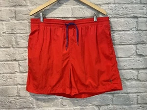 Polo Ralph Lauren Mens Elastic Waist Mesh Lined Pocket Red Swim Shorts Sz L - Picture 1 of 10