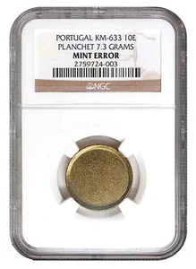 NGC Graded Portugal 10 Escudo Blank Planchet Km 633 Coin - Picture 1 of 2