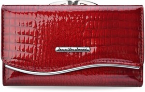lackiertes Damen-Portemonnaie JENNIFER JONES Ledergeldbörse mit Bügelverschluss