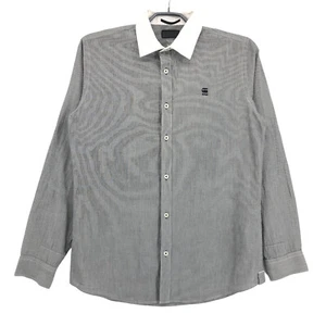 G-STAR RAW Herren Neu Korrekt Gestreift Lässig Langarmhemd Größe L - Bild 1 von 9