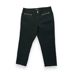 Lauren Ralph Lauren Women's Black Pants Size 16W Snaps Closure - Picture 1 of 5
