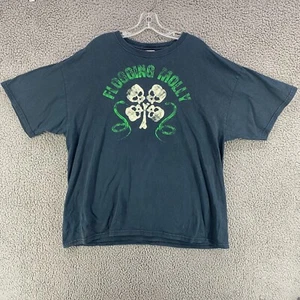 Flogging Molly T Shirt Size XL Black Skulls Snakes Shamrock Irish Band Rock Punk - Picture 1 of 8