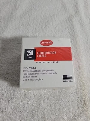 CAMBRO CA1252SLB250 Food Rotation Label, 2 In. 1 Pack - 250 Dissolving Labels - Image 1 of 4