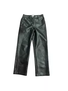 Wilfred Aritzia Melina Vegan Faux Leather High Waisted Pants Women's Size 6 - Picture 1 of 11