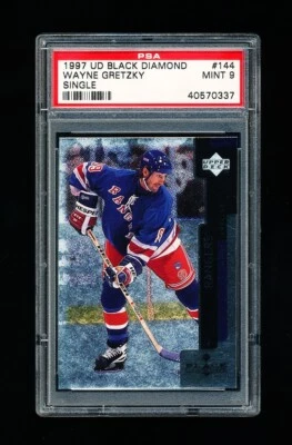 1997 UD BLACK DIAMOND HOCKEY 144 WAYNE GRETZKY PSA 9 MINT  - Image 1 of 2