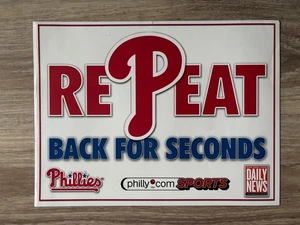Phillies Repeat Back for Seconds Daily News Insert 2009 National League Champion - Picture 1 of 2