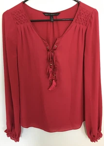 White House Black Market Schnürbluse rot Gr. 2 570195240 - Bild 1 von 5