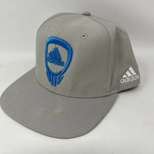 Adidas Lacrosse Snapback Baseball Cap Hat Flat Bill Gray Royal Blue Brand NEW - Picture 1 of 5