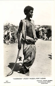 PC SUDAN HAFEN SUDAN HADENDOA FUZZY WUZZY TYPE ECHTFOTO POSTKARTE (b63019) - Bild 1 von 2