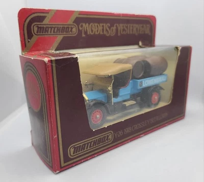 Matchbox Yesteryear Y-26 1918 Crossley Beer Lorry Löwenbräu 1:47 Diecast 1984 Foto 1 de 3