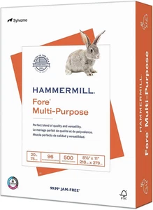 Papier Drucker Fore Mehrzweck 20 Pfund Kopierpapier 8,5 x 11 - 96 hell 500 Blatt - Bild 1 von 12