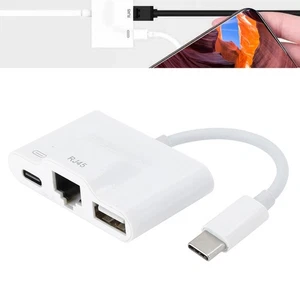 Ethernet Adapters Usb Rechargeable Typec External Wired Networking Card For Com - Picture 1 of 16
