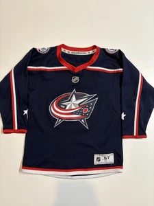 Jungen NHL Columbus blaue Jacken Langarm Trikot Größe Small - Bild 1 von 4