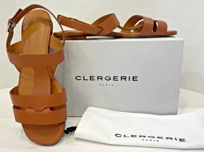 Sandalias para mujer Clergerie Paris color tostado hiedra doble banda talla 10-11 nuevas con caja-462073 Foto 1 de 4