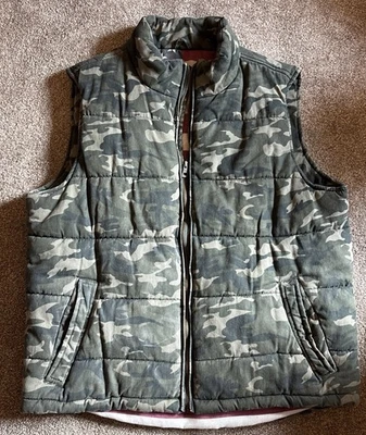 Chaleco Camuflado Original Impermeable Vintage 1948 Forro Bandera de Estados Unidos Talla Aprox Grande Foto 1 de 4