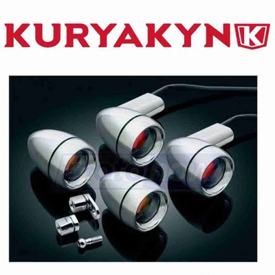 Kuryakyn Late Style Turn Signal Kit for 2001-2006 Harley Davidson FLSTFI Fat ry Foto 1 de 4