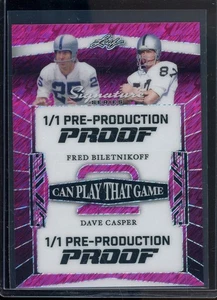 2025 Leaf Pre Production Proof (1/1) Fred Biletnikoff Dave Casper - Picture 1 of 2