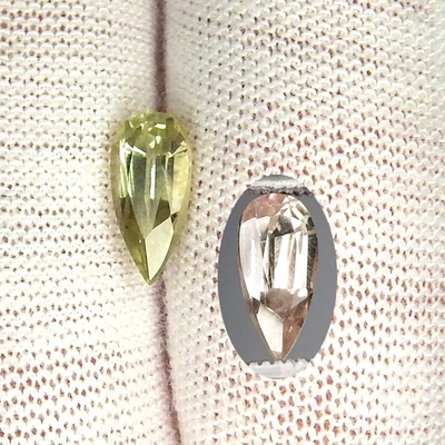 1.1ct VVS Diáspora Cambio de Color Verde a Rosa Tierra Natural Extraída Pera Sin Calentar Foto 1 de 4