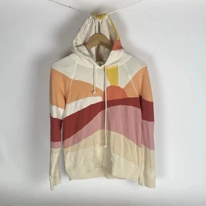 Faherty Soleil Abstract Sun & Sea Patchwork Pullover Hoodie Damen Gr. M - Bild 1 von 7