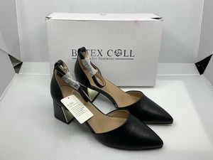BCTEX COLL Scarpe decolte a punta cinturino alla caviglia tacco basso grosso metallo... - Foto 1 di 11
