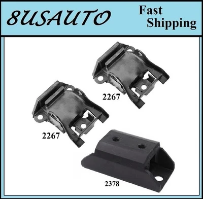 3 piezas montaje de motor y transmisión apto para Chevrolet Chevy II 1963-1967 4,6 L Foto 1 de 4