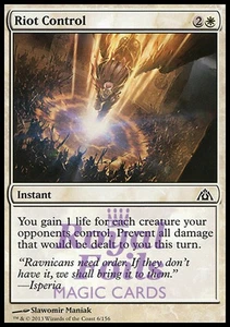 Riot Control 1x FOIL DGM MTG Dragon's Maze Common MINT white - Picture 1 of 1