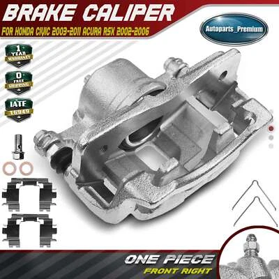 Disc Brake Caliper w/ Bracket for Honda Civic 03-2011 Acura RSX 2002-2006 Front - Image 1 of 4