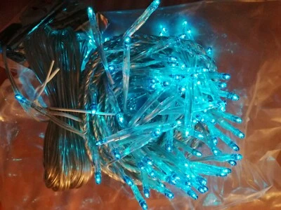 Luci Di Natale Vintage * Minilucciole Natalizie blu cavo trasparente KonstSmide - Immagine 1 di 2