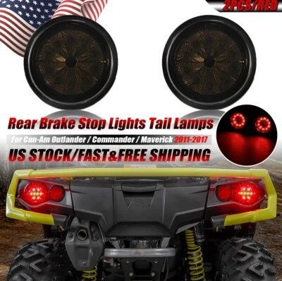 2PCS Rear Brake Stop Lights Tail Lamps For Can-Am Outlander Commander Maverick - Image 1 of 4