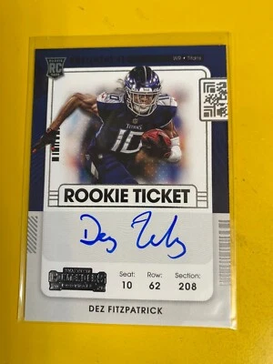 DA12659 2021 Panini Contenders #130  Dez Fitzpatrick ROOKIE AUTO - Image 1 of 2