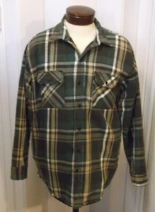 FIELD & STREAM BUFFALO GRÜN KARIERT LOGGER HUNTER SCHWERES FLANELLHEMD GRÖSSE XL - Bild 1 von 7