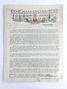 1933 Shaw Manufacturing Co signierte Werbebroschüre Umbau Modell T Ford - Bild 1 von 12