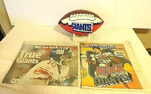 NY Giants Full Size Football & Tee +Feb 2008 Post &Newsday Super Bowl Newspapers - Picture 1 of 3