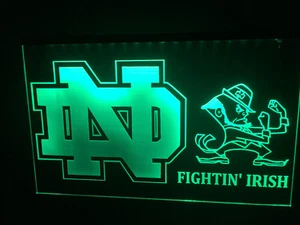 notre dame Led Neon Light Sign Game Room Man Cave Large 12x16 - Picture 1 of 4
