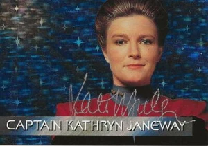 STAR TREK VOYAGER Kate Mulgrew + CAST Of 8 SIGNED Autographed Set Of 9 Cards - Picture 1 of 1