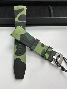 HORUS Omega Speedmaster Integrated Camo Rubber Watch Strap Brushed DS New  - Picture 1 of 4