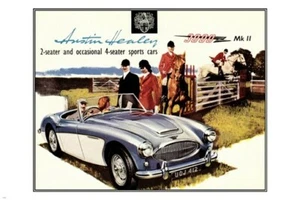 Austin Healey 3000 Sports Car Poster 1959-1968 Classy British Design 20x30 - Picture 1 of 1