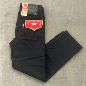 NWT Levi's 502 Regular Youth Boys 7X Reg Taper Black Jeans - Picture 1 of 6