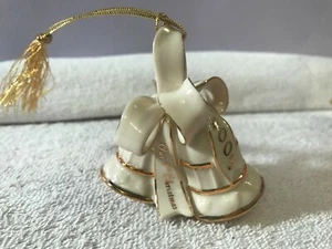 Christmas ornament Lenox dual bells ribbon 2003 Our First Christmas MAX3130 - Picture 1 of 7