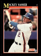 1991 Score #307 Mackey Sasser New York Mets