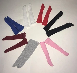 Barbie Doll Knee Length Socks Plain Colours Barbie Doll Compatible Socks Only