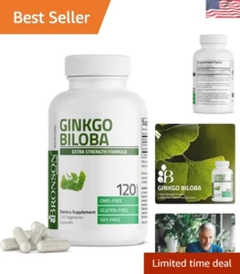 Ginkgo Biloba Extra Strength - Trusted Brain & Memory Support, 120 Capsules - Picture 1 of 10