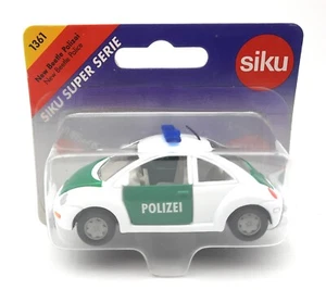 SIKU 1361 New Beetle Polizei police. white. 1:55. metal. blister card. Germany - Picture 1 of 2