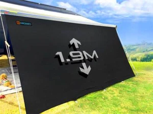 Caravan Privacy Screen 4.0x1.9m Awning Side Wall suit 14Ft Awning (1.9m Drop) - Picture 1 of 1