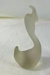Estatuilla escultura vintage de pato de vidrio esmerilado - Imagen 1 de 12