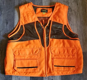 Cabela's Orange/Mesh Insulated Hunting Vest Holds 12 rounds SZ Large - Picture 1 of 7